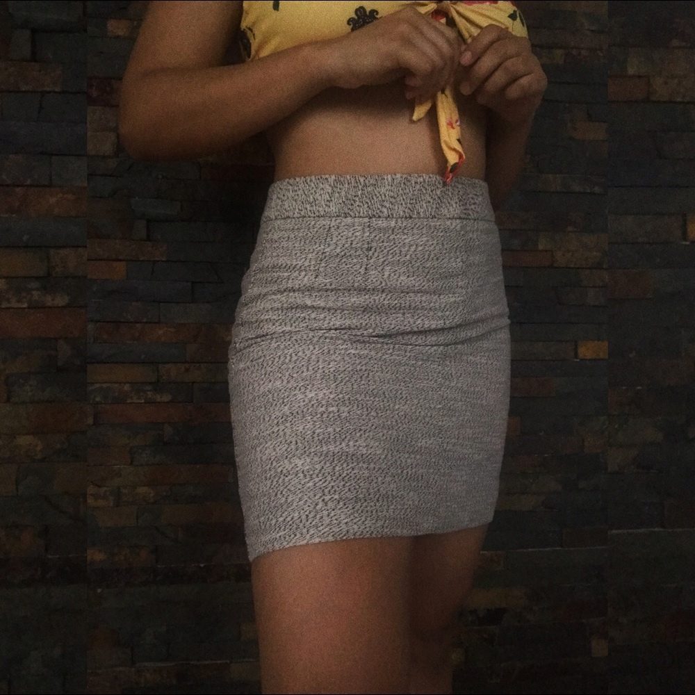 High Waisted Black&White Skirt — LOFT